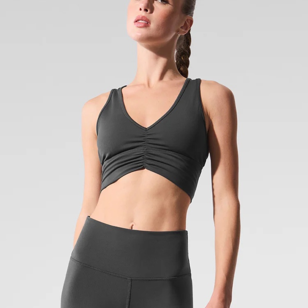ALO Yoga Wild Thing Sports Bra Anthracite - Picture 2 of 8
